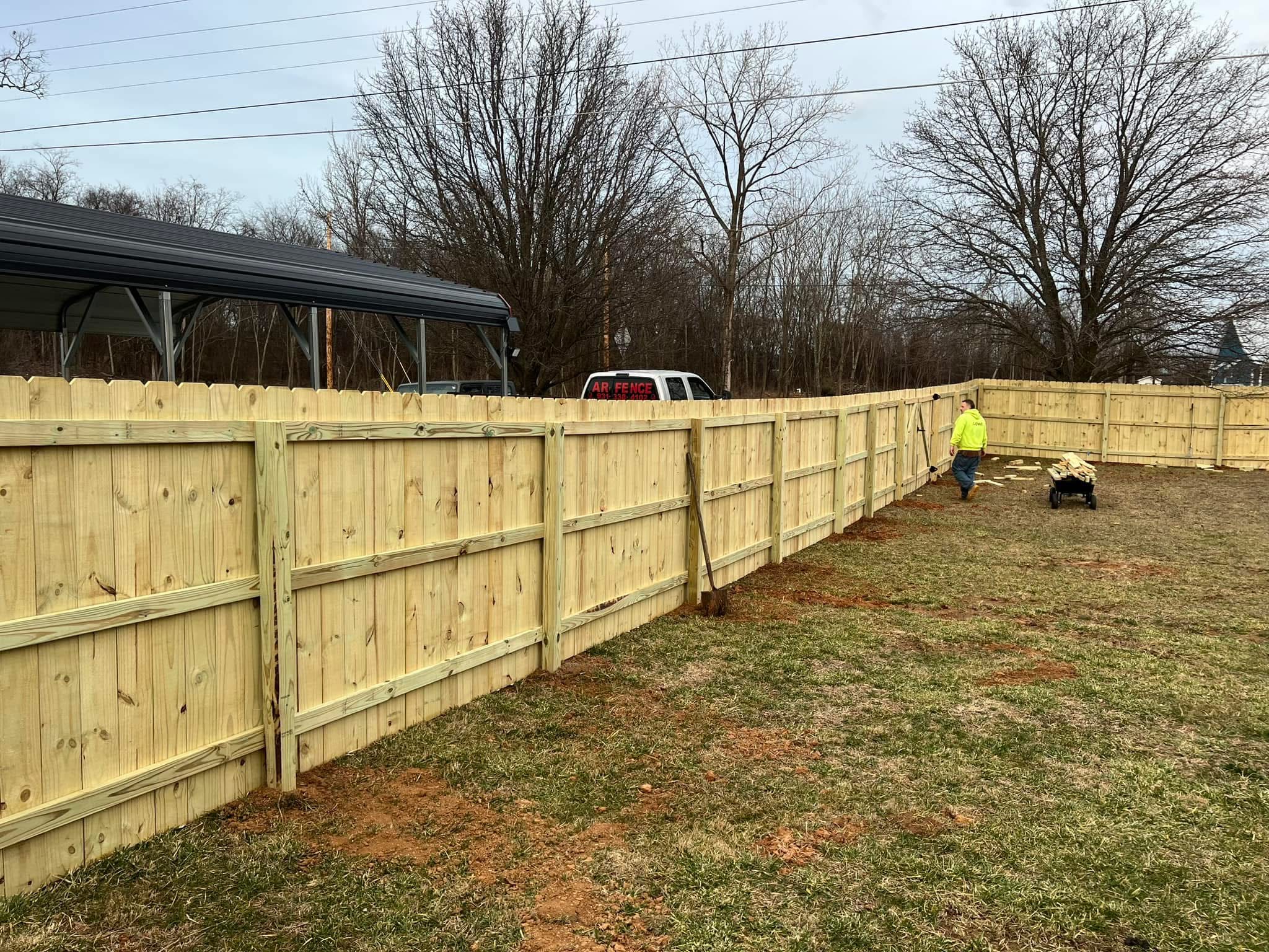 Aluminum picket fence with a walk gate